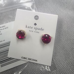 Kate Spade Pink Cubic Zirconia Earrings - NWT